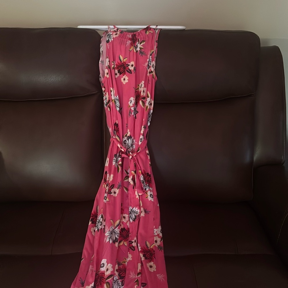 LOFT Pink Floral Maxi Dress - Picture 3 of 6